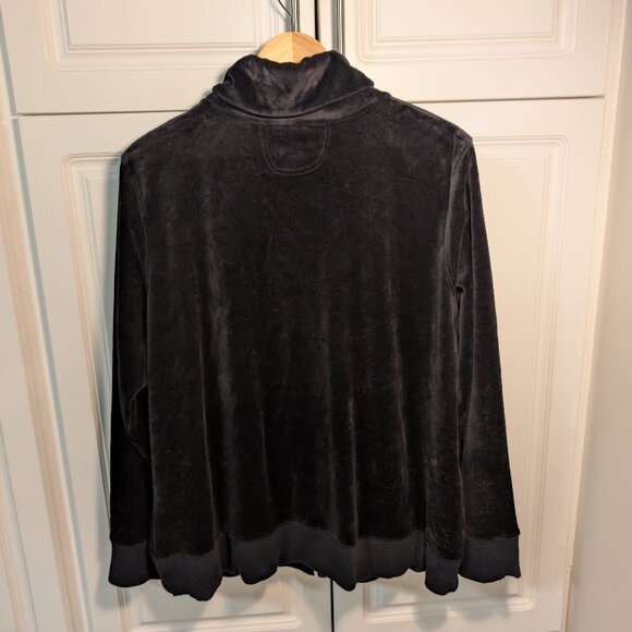 Jones New York Sport Black Velour Zip Jacket | Excellent Condition, Size 2X - Picture 5 of 14